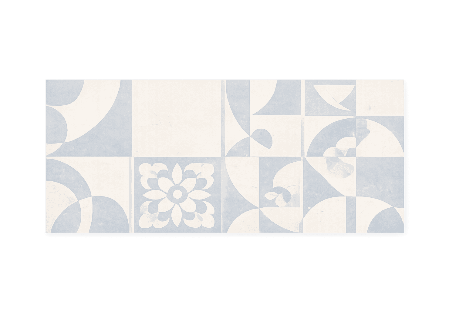 Pale blue Spanish ceramic tile pattern