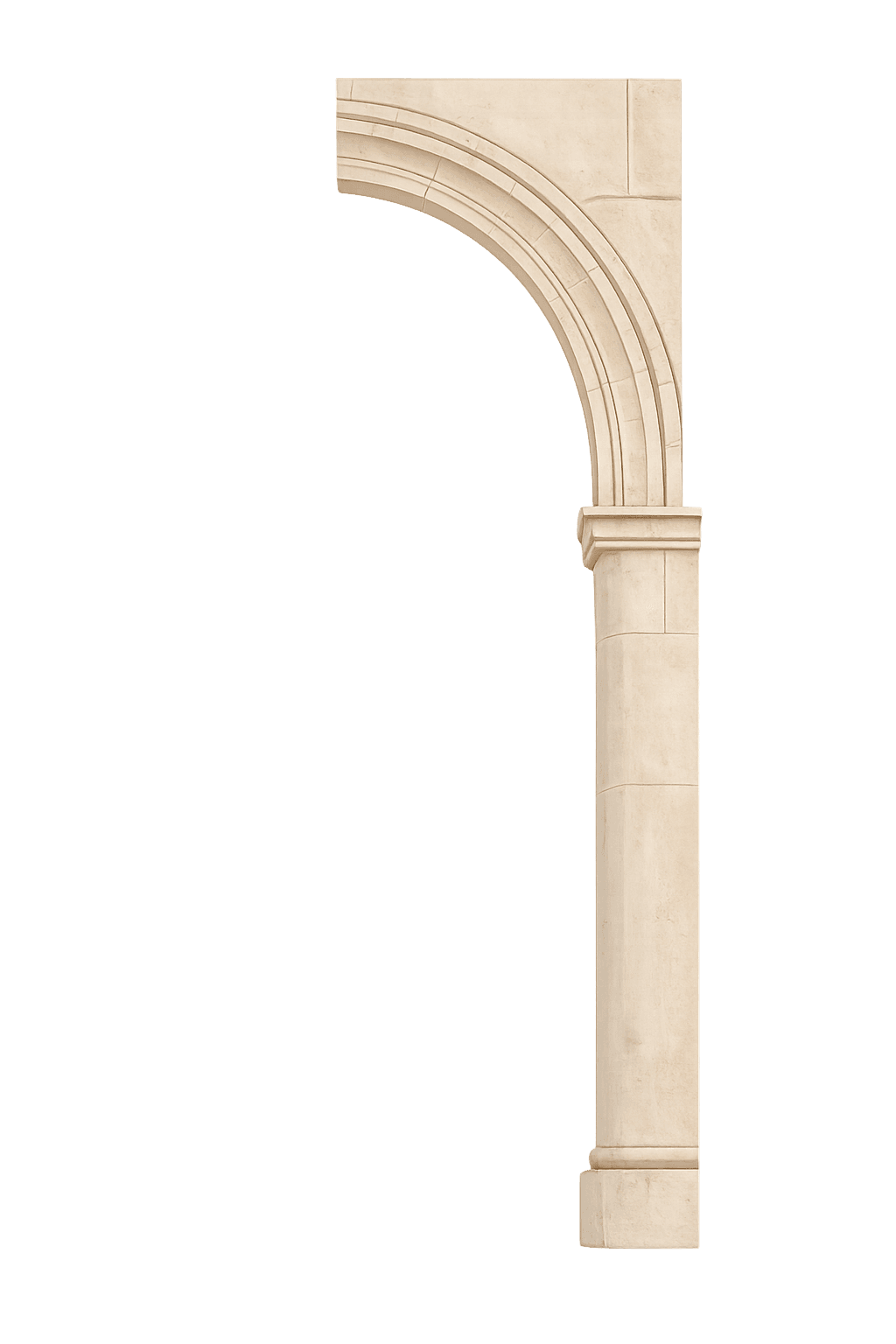 Light stone Spanish arch detail